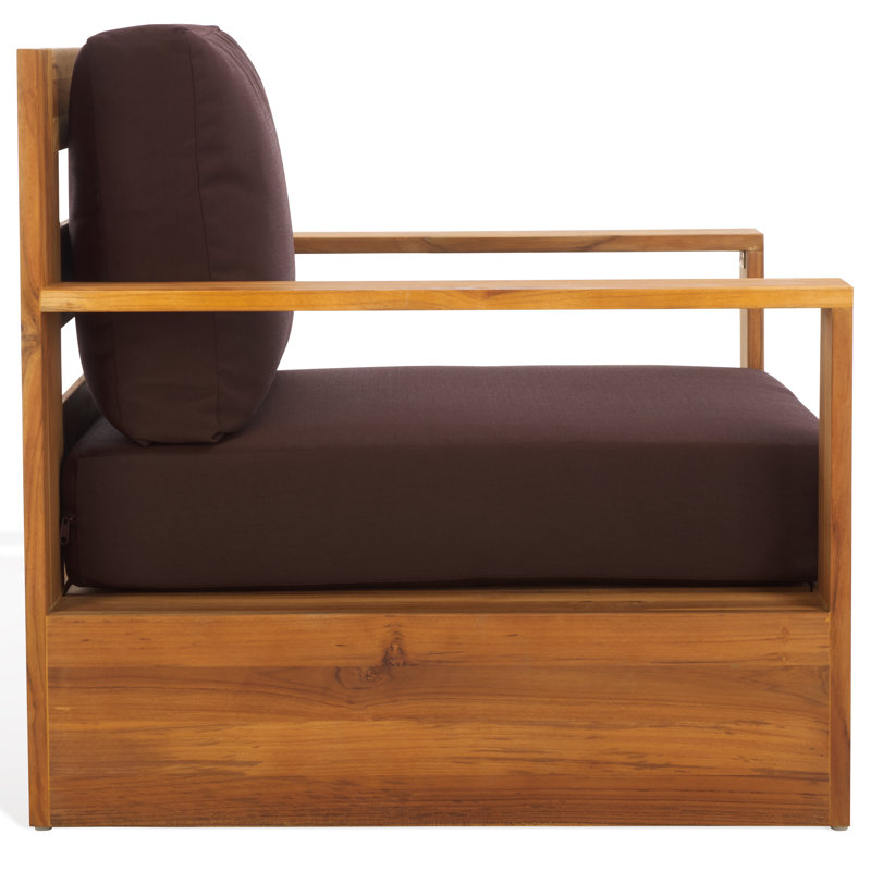 Krista Teak Armchair, Dark Brown
