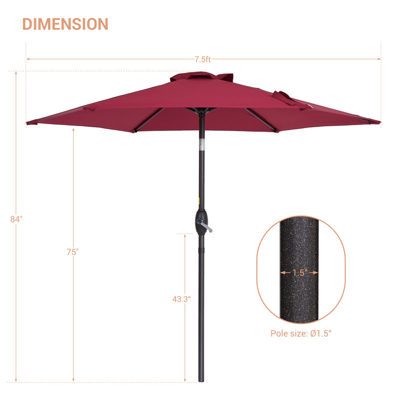 Parasol 90 po Doreon, Rouge