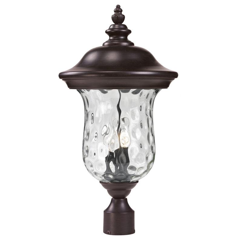 Armstrong Elegance 23.5" Bronze Outdoor Post Light with Clear Water Glass