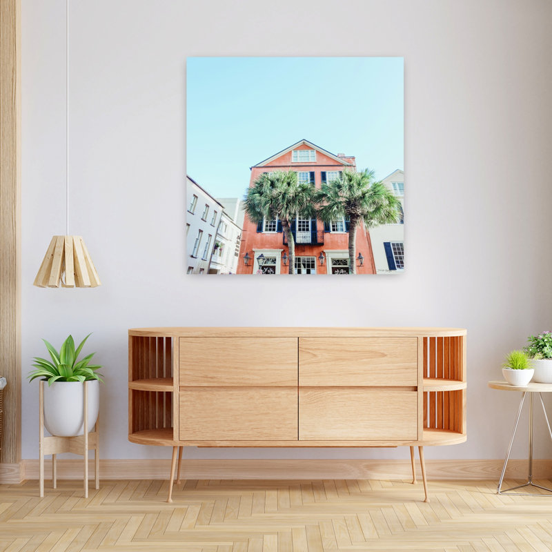 Charleston, palmiers abstraits, palmiers, art tropical, H 36 po x l 36 po