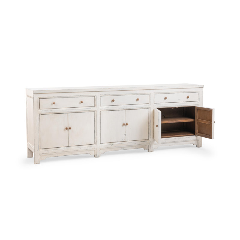 Winford Reclaimed Pine Sideboard Cabinet, Coastal Cream