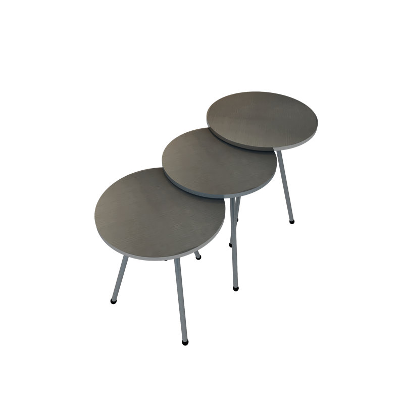 Euclide 3 - Piece Living Room Table Set, Silver