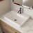 DeerValley 23.82" L x 18.9" W x 6.69" H White Rectangular Vitreous China Drop-in Bathroom Sink with Overflow-116376537