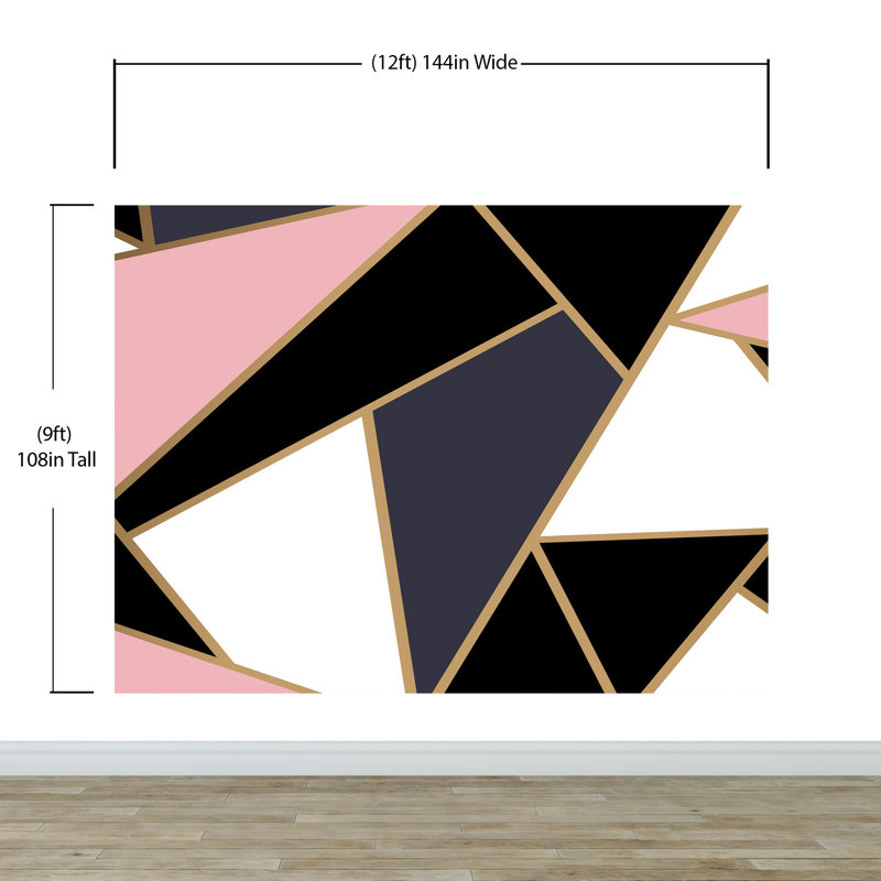 Claudel Peel & Stick Geometric Wall Mural, 144" W X 108" L