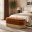 Oval Tufted Bullion Fringe Storage Bench-1599249143