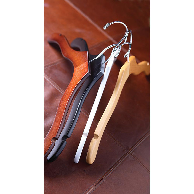 Cintre en bois ondulé pour robe / chandail / chandail, Naturel
