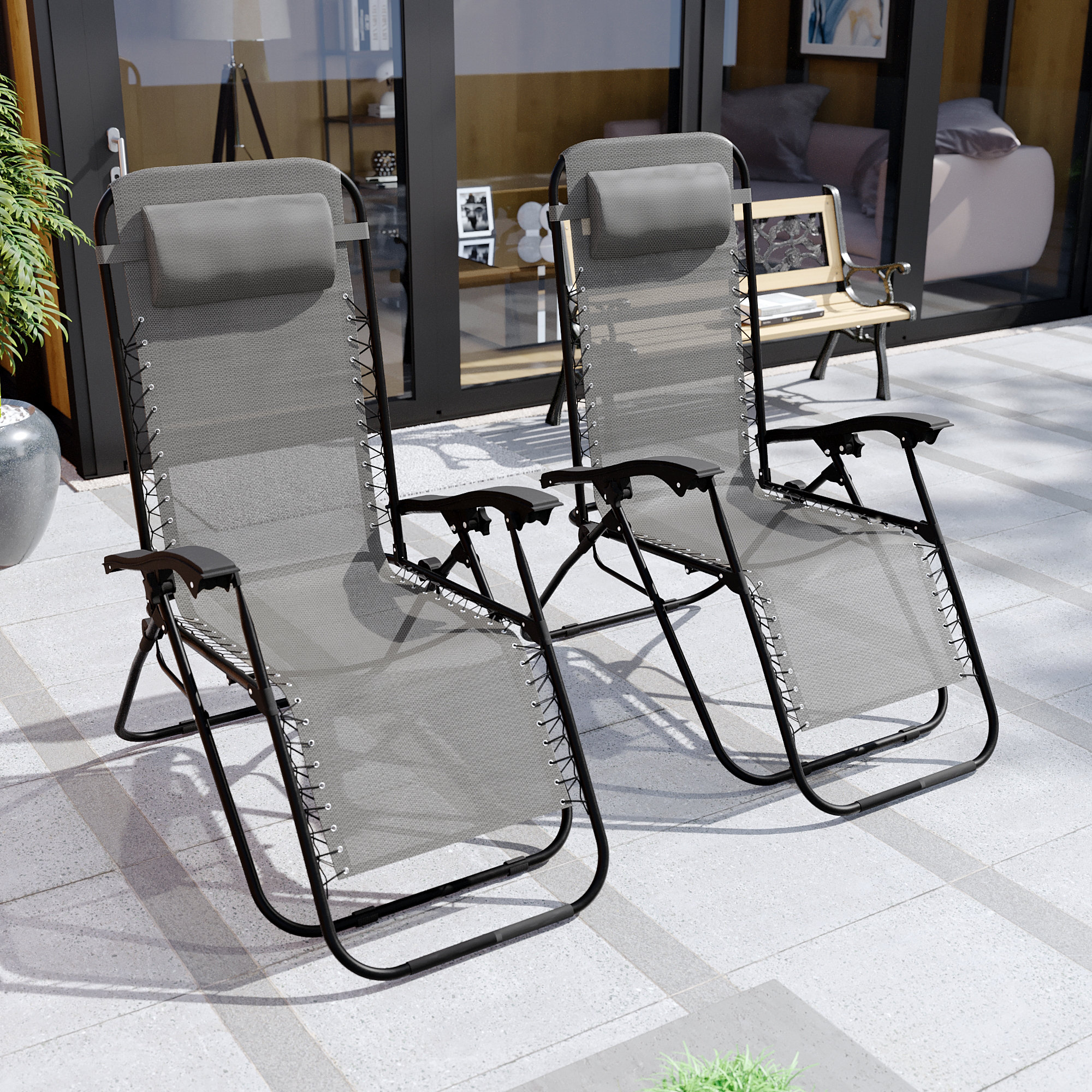 Dakota Fields Archilla 2 Pack Zero Gravity Chairs, Black, UKFR ...