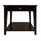 Classic Design Wooden End Table With Drawer Bottom Shelf 1Pc Living Room Furniture Side Table
