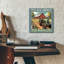 Art mural en verre épique «Farm» par Jim Baldwin, 12 po x 12 po
