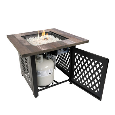 Endless 30 Inch Square Outdoor Fire Pit Table