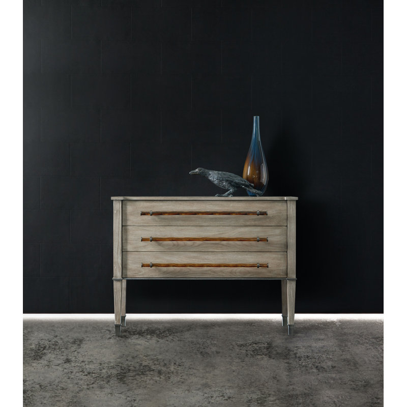 Melange 47.5'' W 3 - Drawer Dresser, Light Wood
