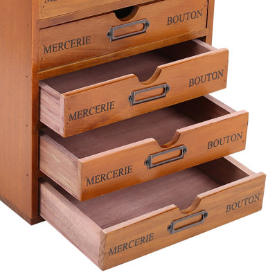 Saguache Wood Desk Organiser with Drawers