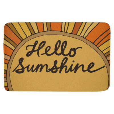 Tapis pour salle de bain Retro Sun Hello Sunshine, 16 x 24