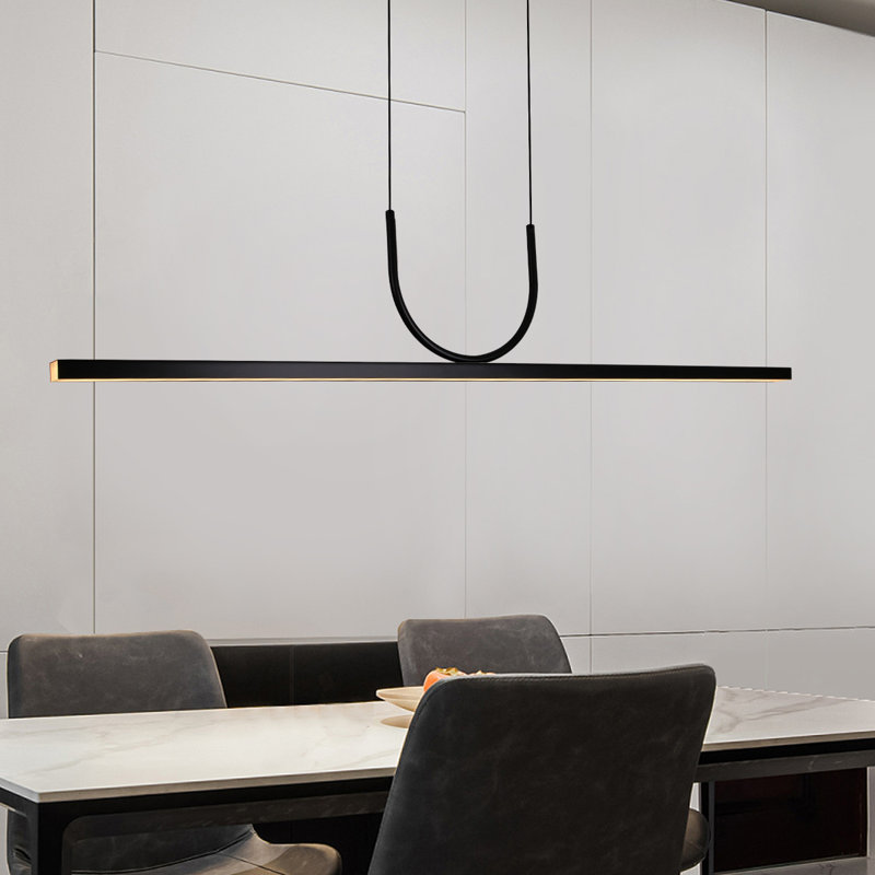 Luminaire suspendu linéaire à DEL à intensité variable pour îlot de cuisine