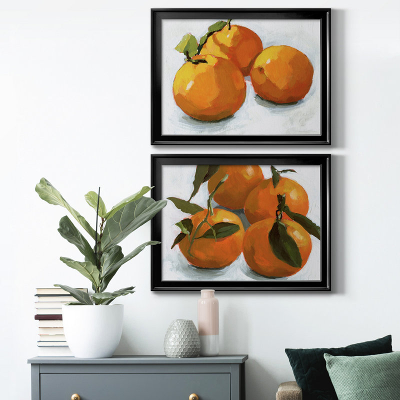 Citrus Grouping I - ensemble de 2 reproductions de cadres photo, H 36,5 po x l 53 po x P 1 po, Noir