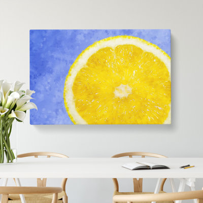 Lemon Slice Painting - Wrapped Canvas