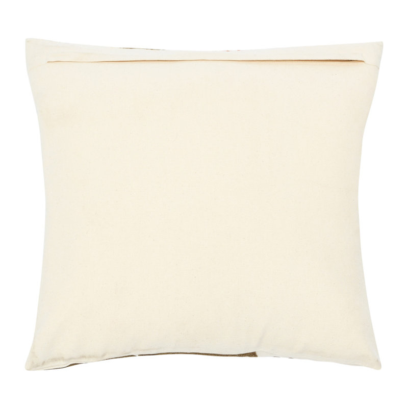Suzani Embroidered Cotton Square Pillow, 18"