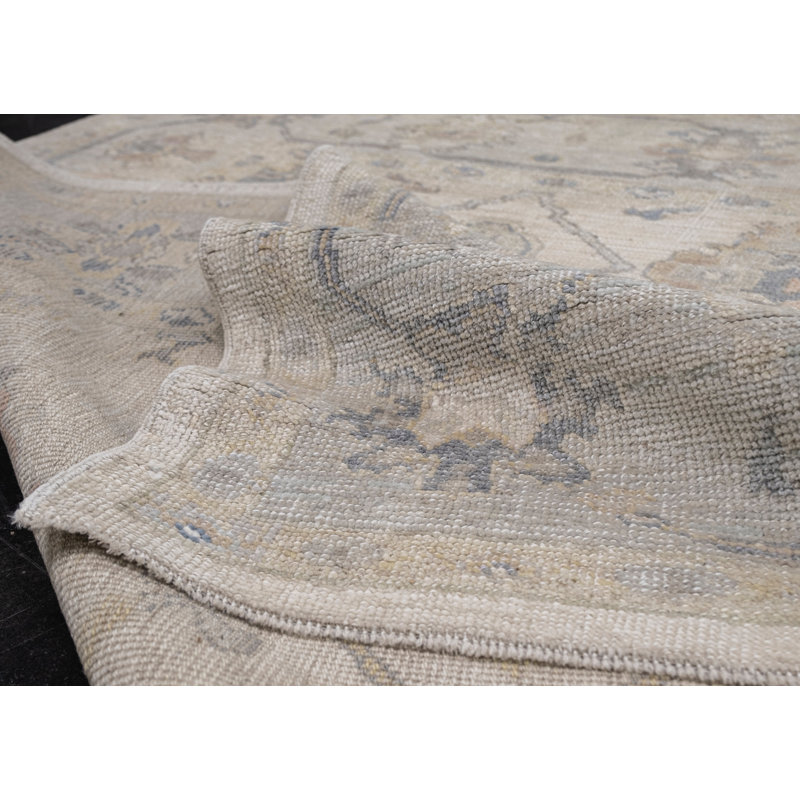 Tapis turc Oushak fait à la main 4 pi 11 po x 7 pi 2 po