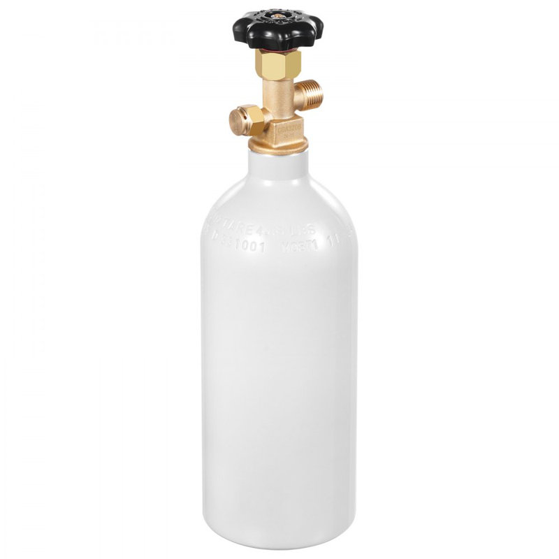 Réservoir à CO2 2,5 lb, nouveau cylindre en alliage d'aluminium avec valve CGA320 approuvée par le DOT