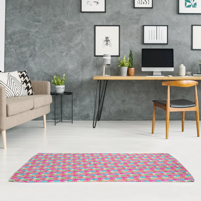 Tapis de la zone rose octogones