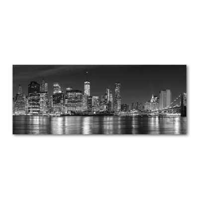 Manhattan By Night - No Frame Print on Canvas