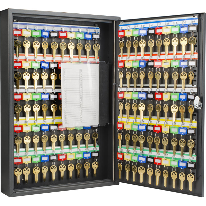 100 KEY ADJUSTABLE LOCK BOX W/ KEY BLACK