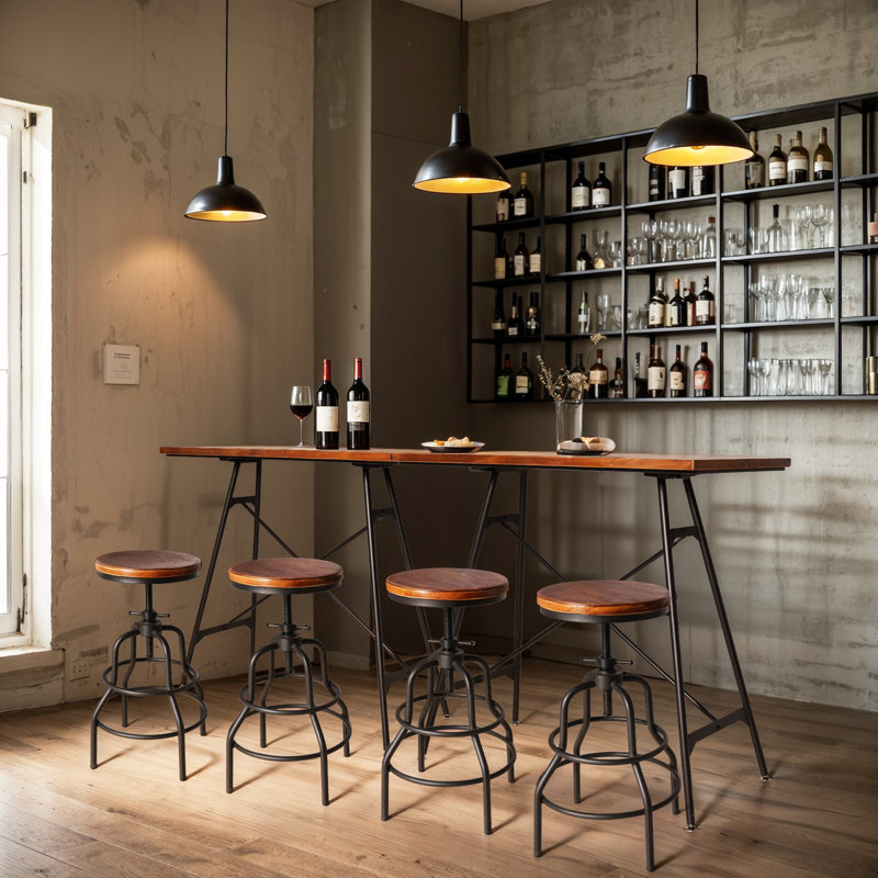 2-Persons Pub Table And Stool Set For Kitchen