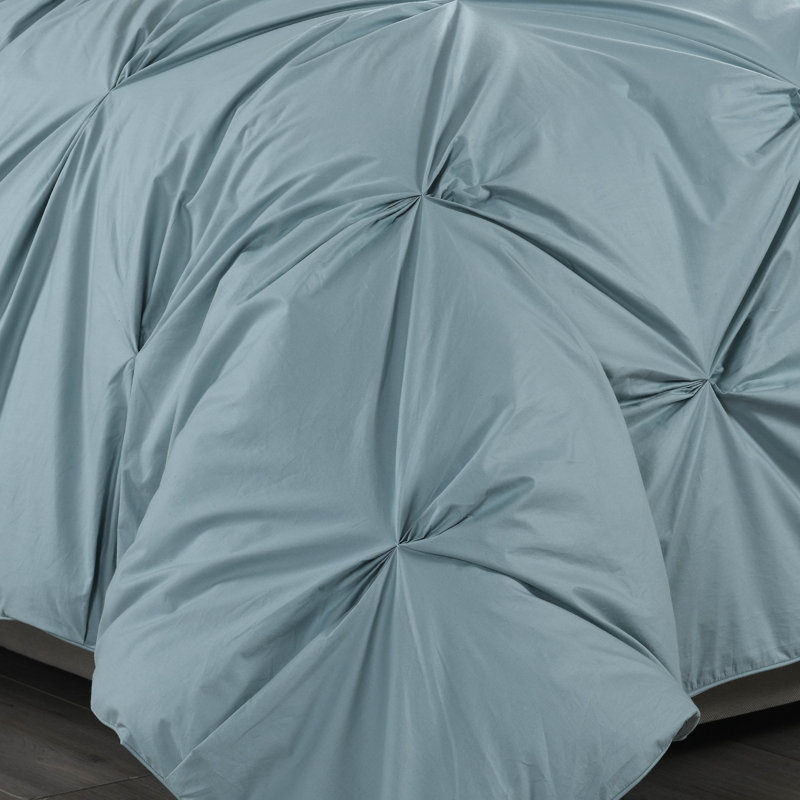  Ensemble de housse de couette Pintuck, Housse de couette pour très grand lit et 2 très , Bleu