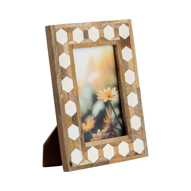 Sagebrook Home Bryher Decorative Photo Frame, 4" x 6"