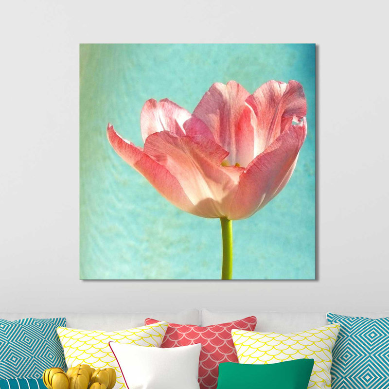 «Pink Tulip», reproduction de photo, H 28 po x l 28 po x P 1,5 po, Toile tendue