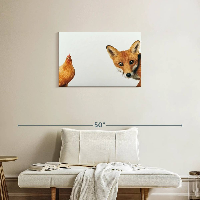 Brampt Chicken And Fox, 20" H x 30" W
