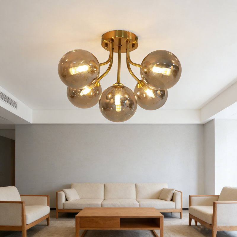 Plafonnier d'intérieur, lustre moderne à 5 lumières