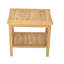 Spateak Grade-A Teak Wood Perth Shower Seat 18" Outdoor Patio Stool Bench