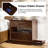 Nance Mid-Century Modern 3-Drawer Nightstand with Hidden Drawer and Built-In Outlets-106884647