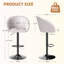 Swivel Upholstered Adjustable Height Bar Stool-951890592