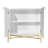 2 Door  Locker Accent Cabinet With  Spindle Legs And Triangular Handles-1892268760