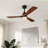 52 Inch Natural Wood Ceiling Fan With LED Light, Includes Remote Control-961219910