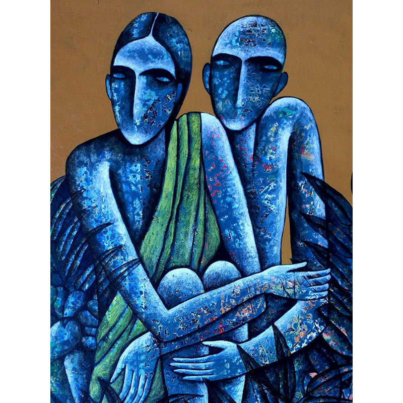 Lui et elle | Acrylique sur toile | Par Ranjith Raghupathy