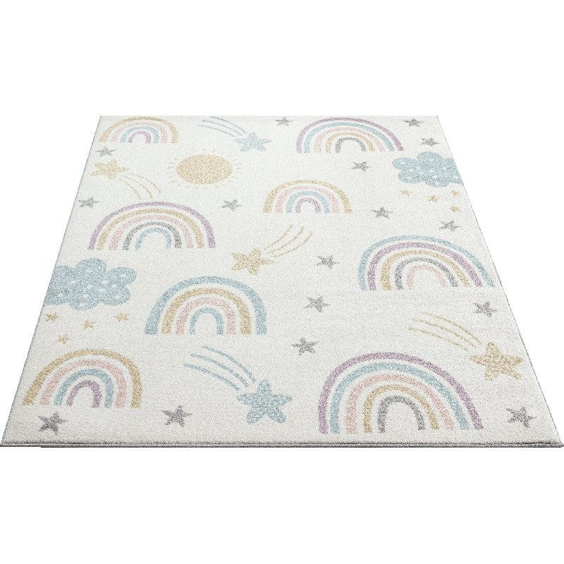 Power Loom Cream Rug, Rectangle 60 x 100cm