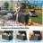 Outdoor Storage Box, 120 Gallon Metal Deck Box Built-In A Oxford Fabric Storage Bag, Lockable & Waterproof Outside Patio Storage Box For Cushions, Pillows, Tools, Pool Floats-124923986-124923988