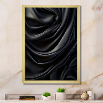 Silk Fractal Noir Curves IV - impression d'art mural fractal