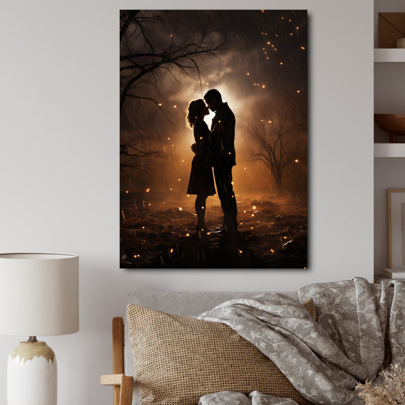 " Wedding Couple Celestial Union I ", 32" H x 24" W, Black Floater Framed