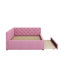 Lit plateforme tapissier double capitonné avec lit gigogne-2128177533