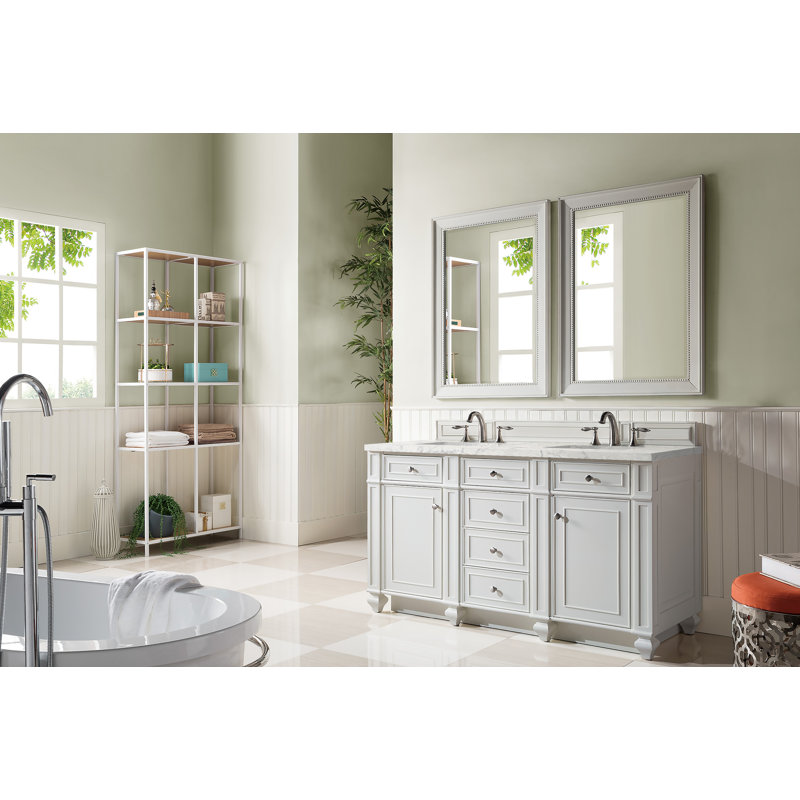 Bristol 60'' W Double Vanity, Eternal Jasmine Pearl, Bright White
