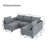 Upholstered U-Shaped Sectional Reversible-1475647864