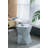 19X19x20 Tapered Blue Garden Capiz Stool, Accent Side Table With Geometric Charm And Functional Design