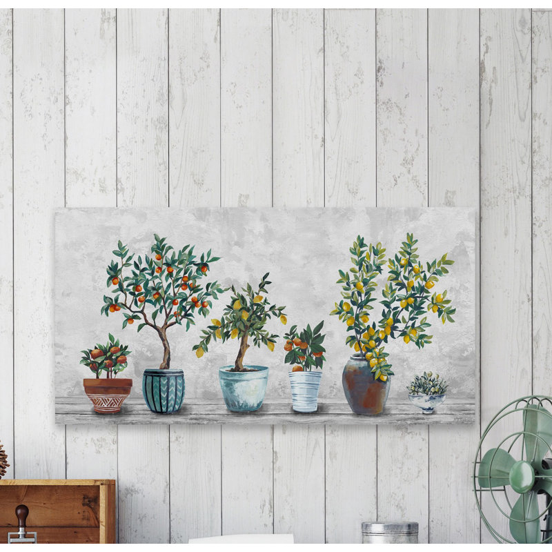 « citrons et oranges »-impression sur toile tendue, H 6 po x l 12 po x P 1,5 po