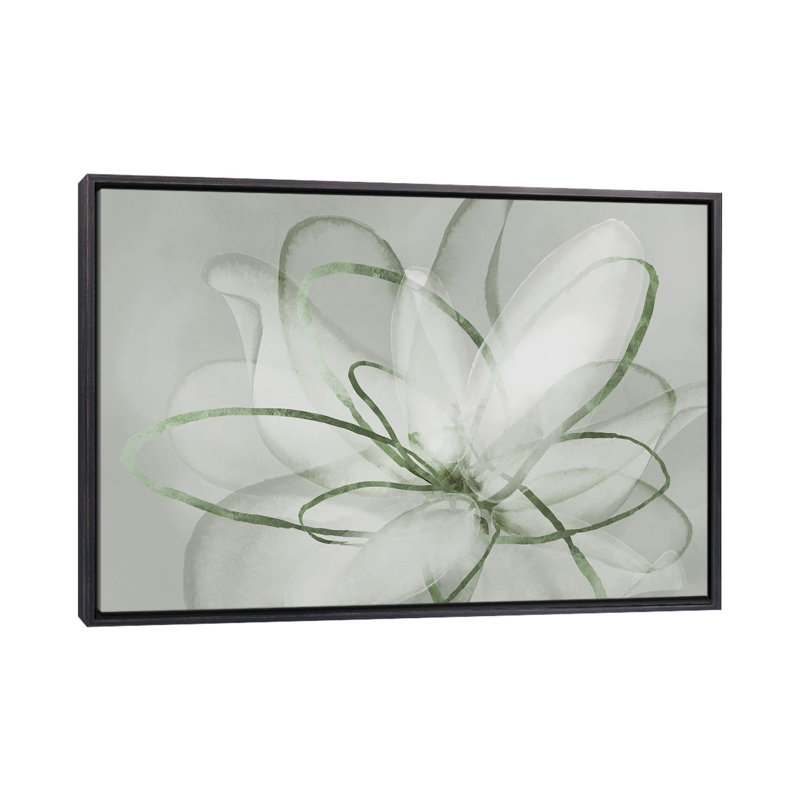 Transparent Transparent III - Sauge 6 pièces, H 26 po x l 40 po, Cadre flottant noir patiné
