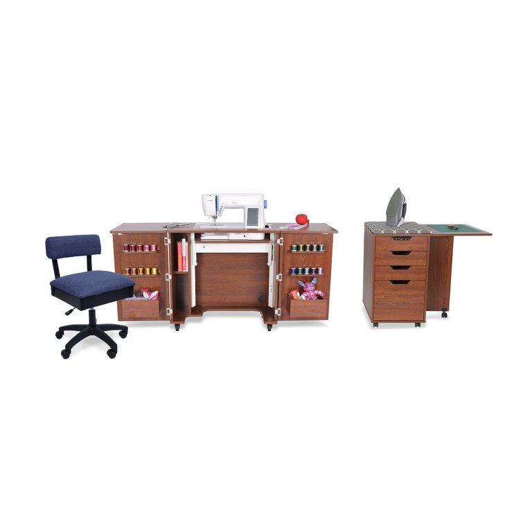 Large Craft Cabinet Table Craft Room Furniture with Outlet