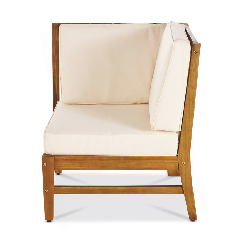 Chaise de coin de patio, crème, Cream